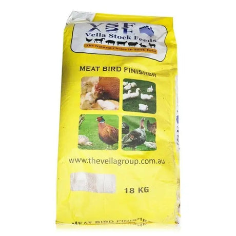 Vella Meat Bird Finisher Crumble 18kg – Complete Grower & Finisher Feed for Table Birds
