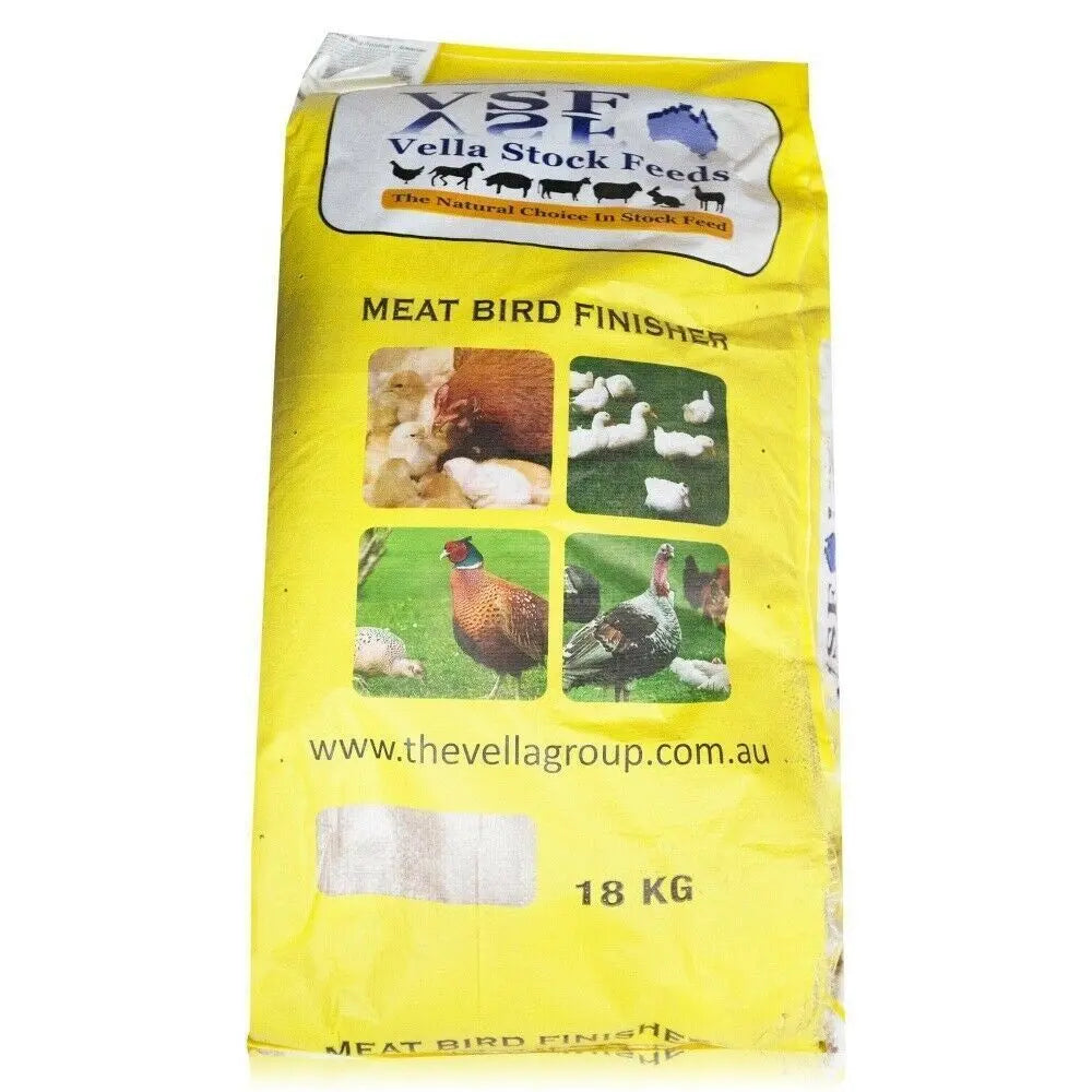 Vella Meat Bird Finisher Crumble 18kg – Complete Grower & Finisher Feed for Table Birds
