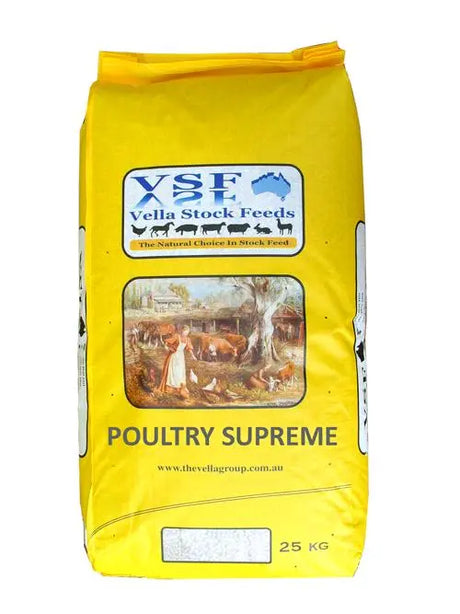 Vella Poultry Supreme Pellets – Lay, Show & Breed Feed
