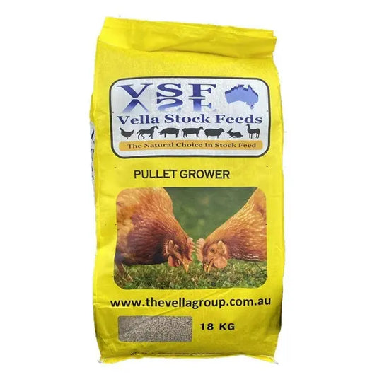 Vella Pullet Grower Chicken feed & Duck Feed - Nutrient-Rich for Young Hens Vella Stock Feeds