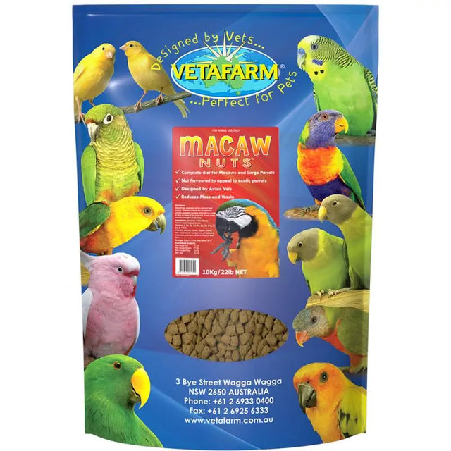 Vetafarm Macaw Nuts Complete Diet for Macaws & Large Parrots 10kg
