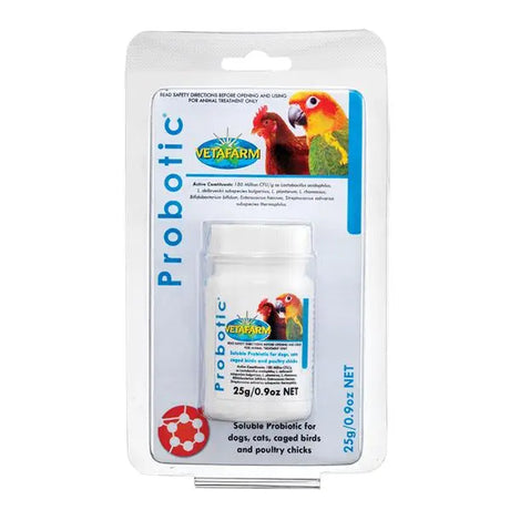 Vetafarm Probotic 25g: Soluble Probiotic Supplement for Birds and Animals