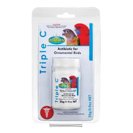 Vetafarm Triple C 25g: Broad-Spectrum Antibiotic Powder for Ornamental Birds