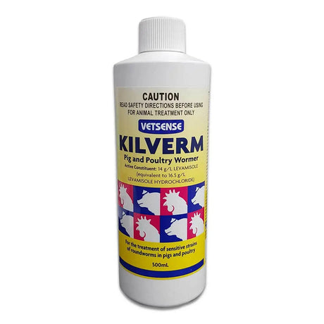 Vetsense Kilverm Poultry Wormer 125ml: Liquid Wormer for Chickens and Birds