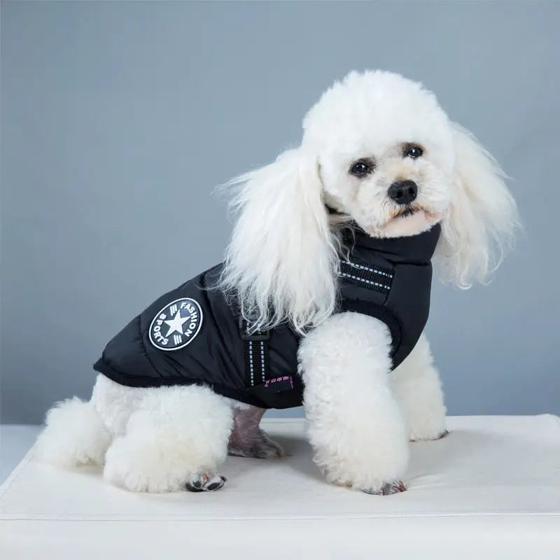 Waterproof Dog Clothes Winter Dog Coat With Harness Warm Pet Clothing Big Dog Jacket Chihuahua Labrador Coat Costume Unbranded