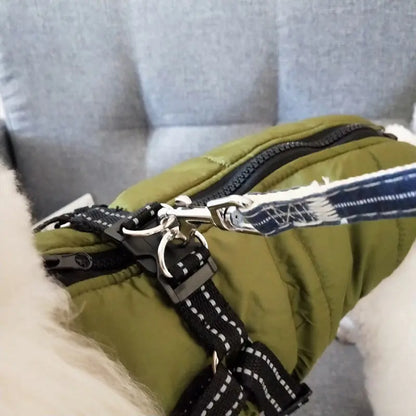Waterproof Dog Clothes Winter Dog Coat With Harness Warm Pet Clothing Big Dog Jacket Chihuahua Labrador Coat Costume Unbranded
