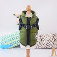 Waterproof Dog Clothes Winter Dog Coat With Harness Warm Pet Clothing Big Dog Jacket Chihuahua Labrador Coat Costume Unbranded