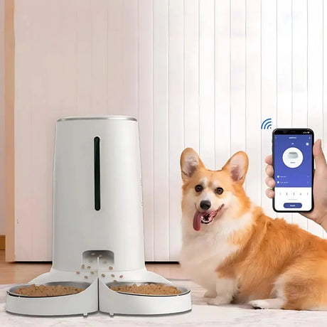 WiFi Automatic Cat Feeder with APP Control 4L Food Dispenser