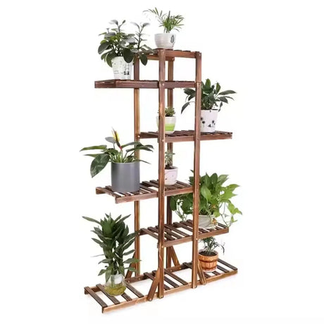 Wood Plant Display Shelf Stand Flower Pot Storage Rack Holder