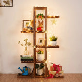 Wood Plant Display Shelf Stand Flower Pot Storage Rack Holder