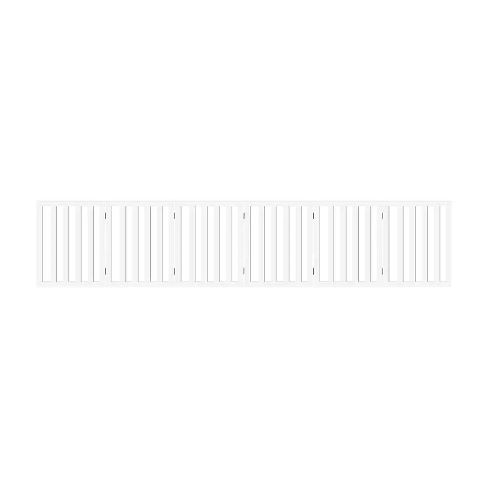 Wooden Pet Gate Dog Fence with 6 Panels