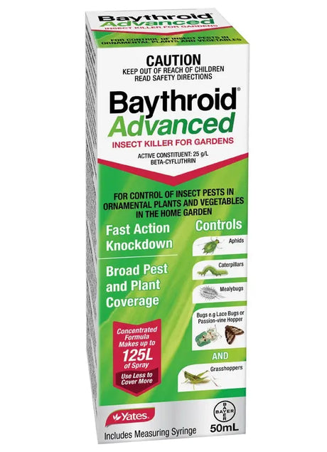 Yates Baythroid Advanced Insect Killer for Lawns 50mL – Lawn Grub & Surface Pest Control
