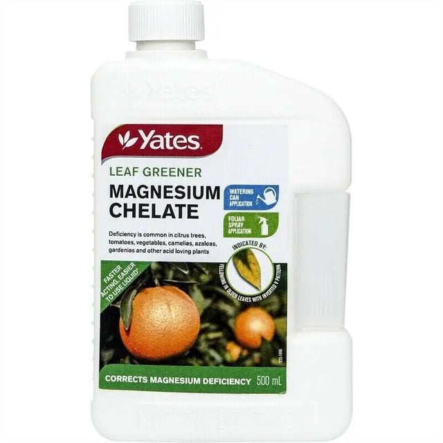 Yates Leaf Greener Magnesium Chelate 500mL – Fast-Acting Treatment for Yellow Leaves