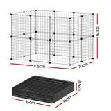 i.Pet Pet Dog Playpen Enclosure Cage 20 Panel Puppy Fence Play Pen Foldable Metal Bonnyrigg Produce & Garden Supplies