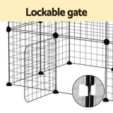 i.Pet Pet Dog Playpen Enclosure Cage 20 Panel Puppy Fence Play Pen Foldable Metal Bonnyrigg Produce & Garden Supplies