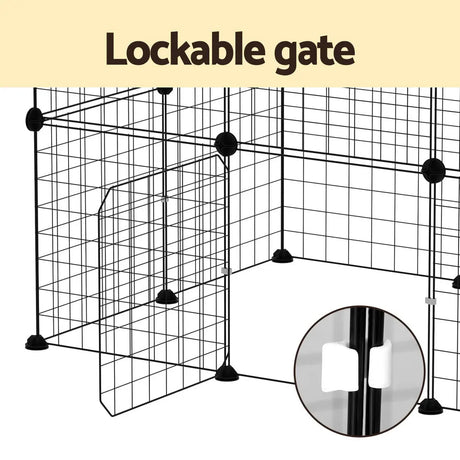 i.Pet Pet Dog Playpen Enclosure Cage 20 Panel Puppy Fence Play Pen Foldable Metal Bonnyrigg Produce & Garden Supplies