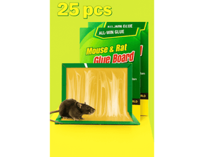 Mouse & Rat Glue Board Traps Plus Size: Ready-to-Use Sticky Boards, Pack of 25
