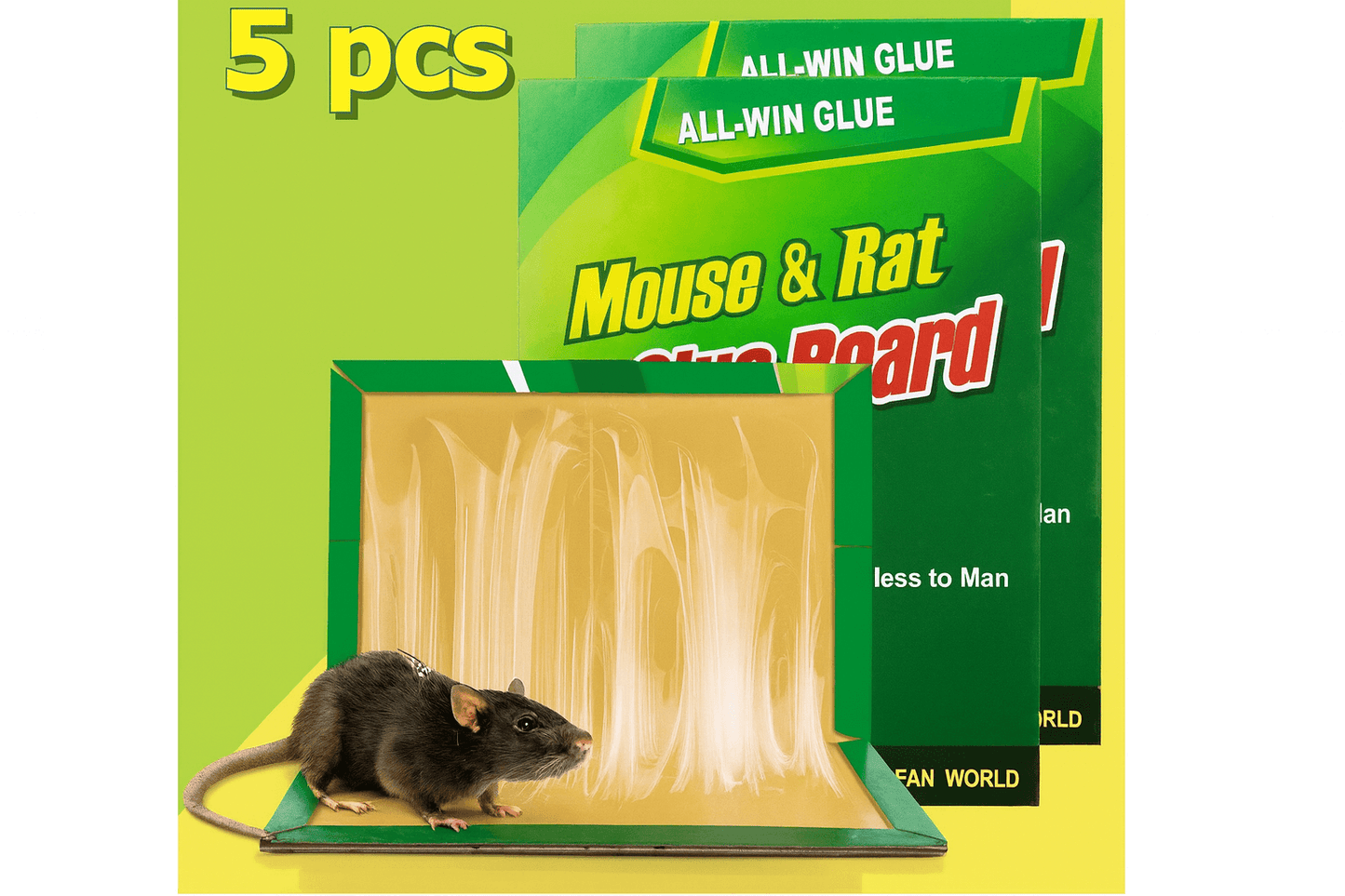 Mouse Catcher Plus Size – Non-Toxic Folding Rodent Trap for Home Use -5Pc