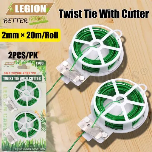 Twist Tie With Cutter 20m 2pcs/pk Legion