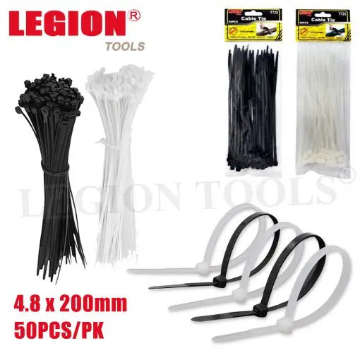 Cable Ties 4.8x200mm 50x2pcs/pk Legion