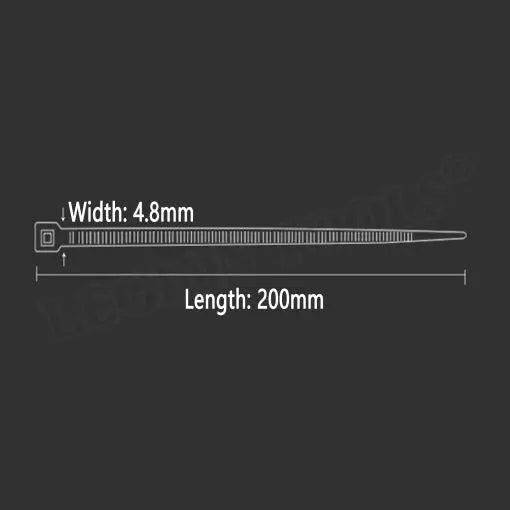 Cable Ties 4.8x200mm 50x2pcs/pk Legion