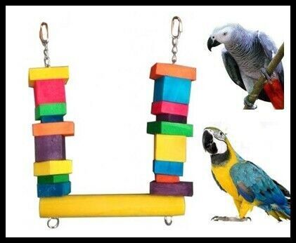 Bird Toy Wood Blocks Swing Large - For Large size of Bi