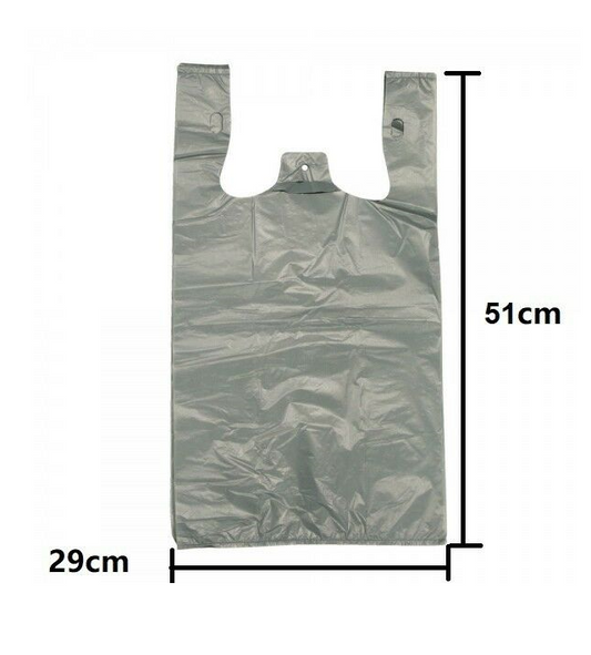 1000pcs Plastic Singlet Grocery Shopping Checkout Bags