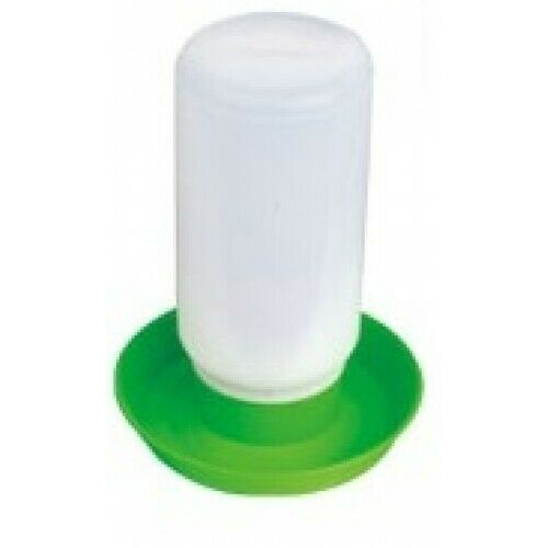Plastic Poultry Drinker 1 Litre - Green & Red